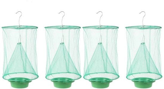 Valvola per insetti riutilizzabile - 4 pezzi - Opaca - Esterna - Per parchi e fattorie - 24 x 33 cm - Cattura insetti