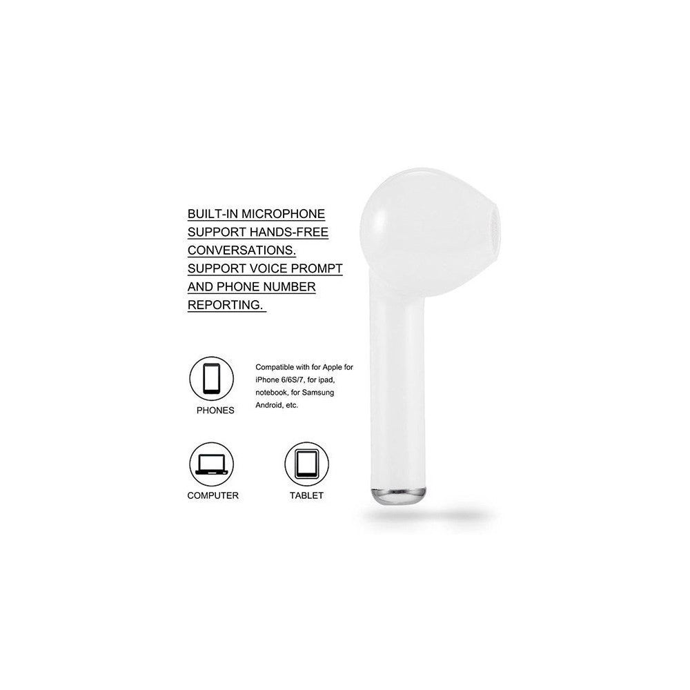 Trade Shop - Auricolare Singolo Hbq-i7r Bluetooth V4.1+edr Per Android Ios Cuffie Sport -