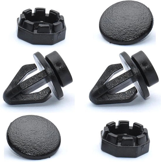 Set di 2 clip per fissaggio di supporto posteriore - Compatibile con Nissan Juke 2010-2014 - Nero