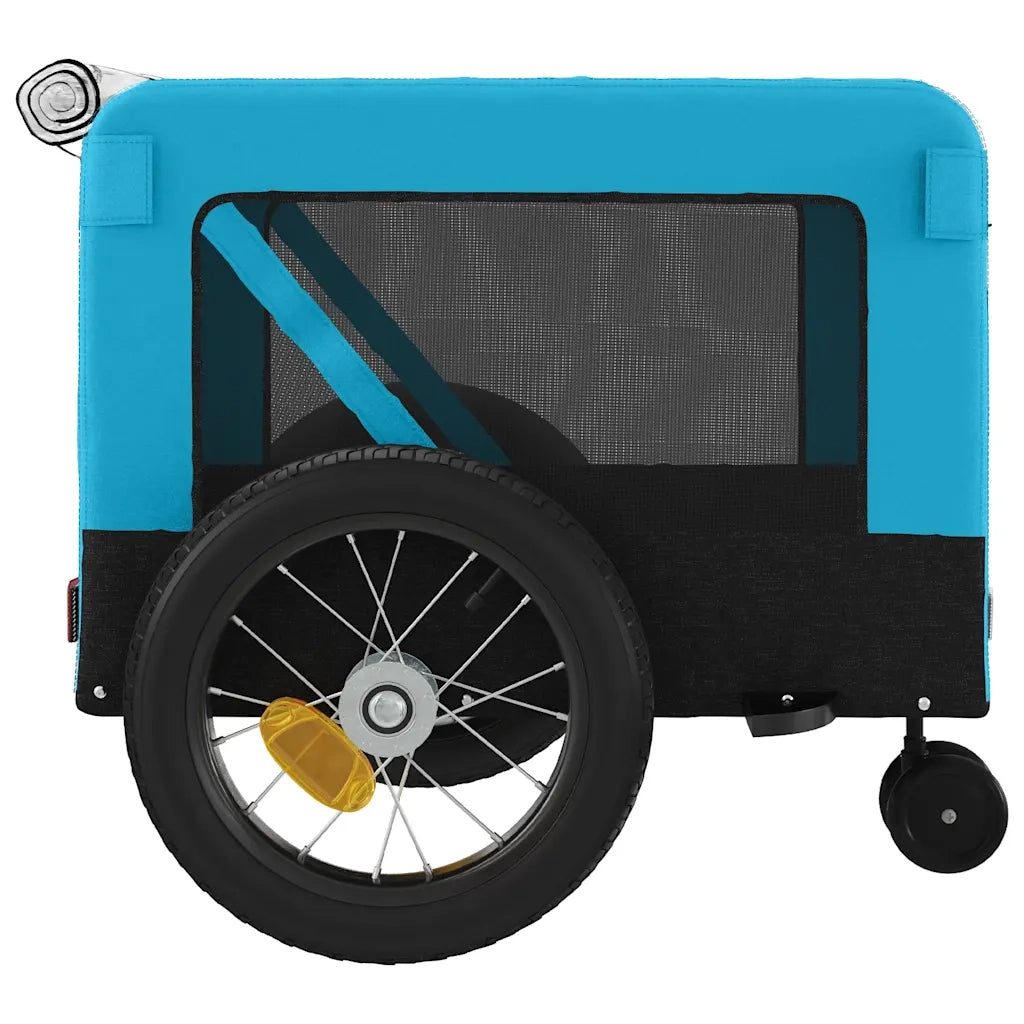 Rimorchio da Bici per Animali Blu e Nero Oxford e Ferro CFW9965484