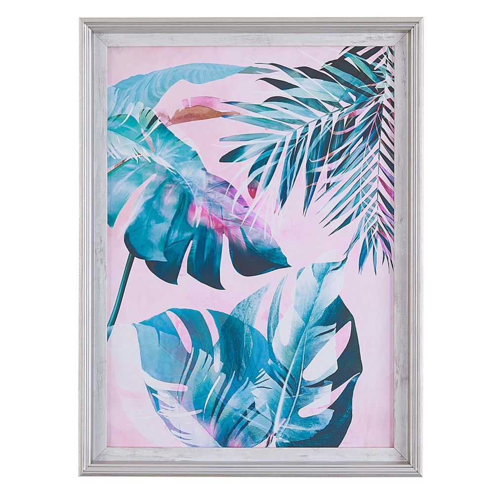 Quadro da parete con cornice Stampa blu e rosa su carta 30 x 40 cm Cornice a tema botanico