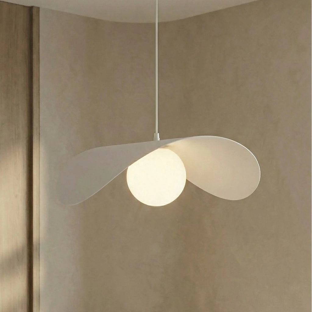 Lampada a sospensione Ritual in acciaio bianco opaco
