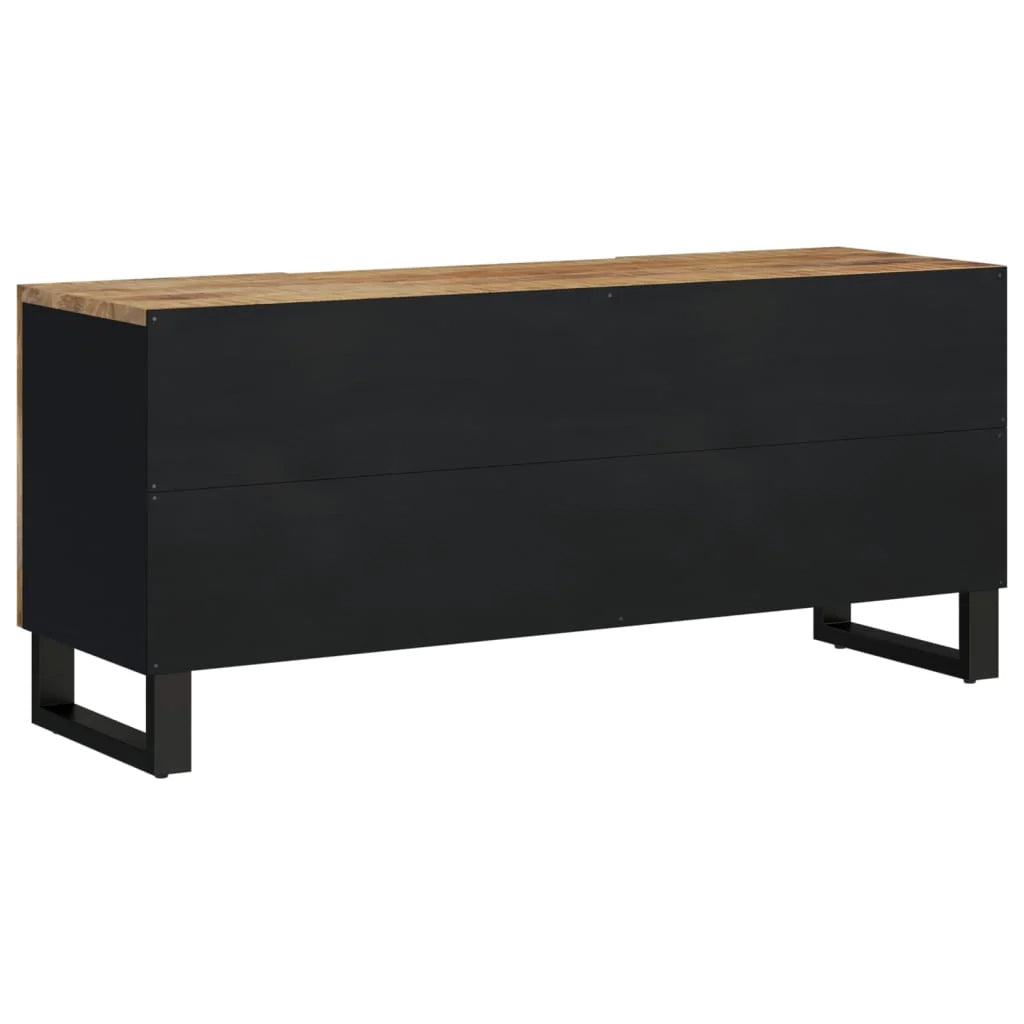 Mobile TV multimediale mensola TV credenza TV sala da pranzo soggiorno camera da letto 105 x 33,5 x 46 cm legno di mango e marrone ingegnerizzato 02_0025681