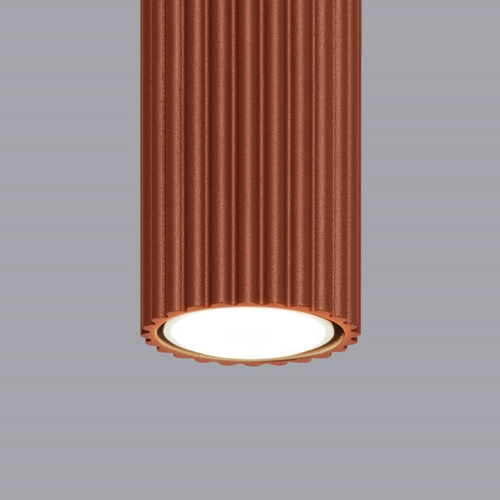 Spot soffitto GRAVIO Pure Lume rosso ocra tondo 40cm GU10