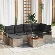 Set Divano da Giardino 7 pcs Grigio polyrattan 3356396