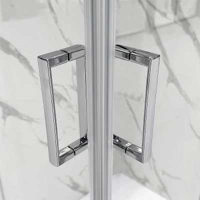 Box doccia angolare 90x90 cm doppio scorrevole vetro trasparente Tay