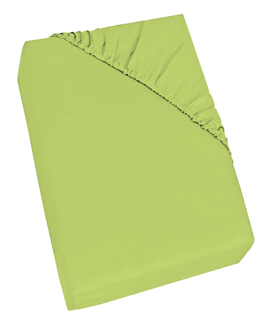 Lenzuolo Sotto con Angoli ed Elastico Tinta Unita Verde Acido 1 Piazza e Mezzo Francese