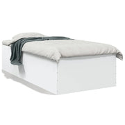 Letto singolo | Letto per adulti | Giroletto Bianco 75x190 cm in Legno Multistrato