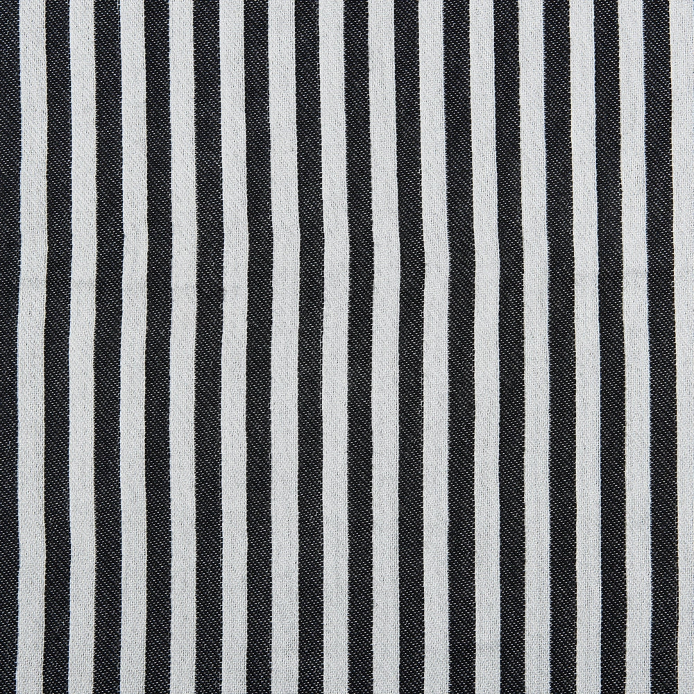 Coperta in misto poliestere e acrilico bianco e nero 130 x 170 cm Motivo decorativo a righe double face