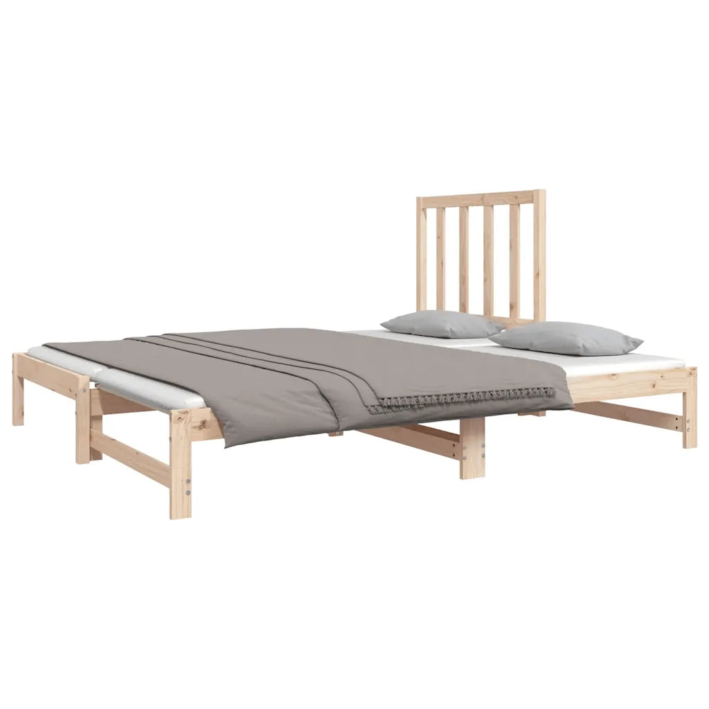 Dormeuse Estraibile 2x(90x190) cm Legno Massello di Pino