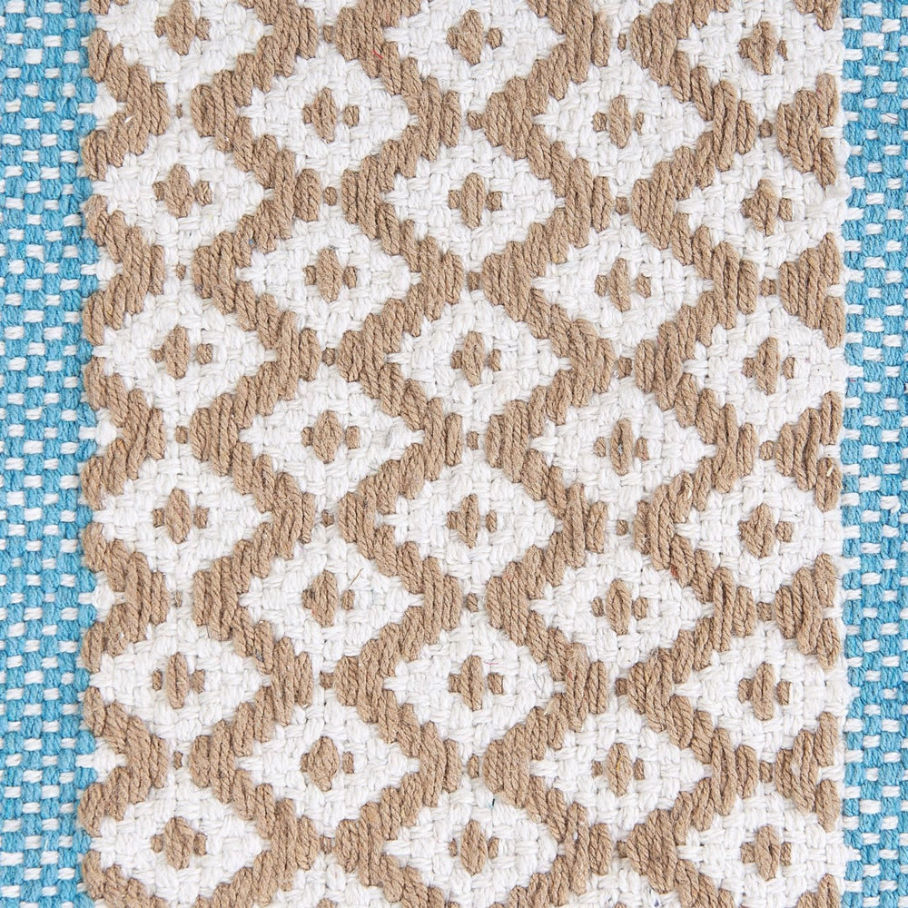 Tappeto Lana Multicolore 140 x 200 cm con Nappe Motivo Geometrico Rigato Tessuto a Mano Tessuto Piatto