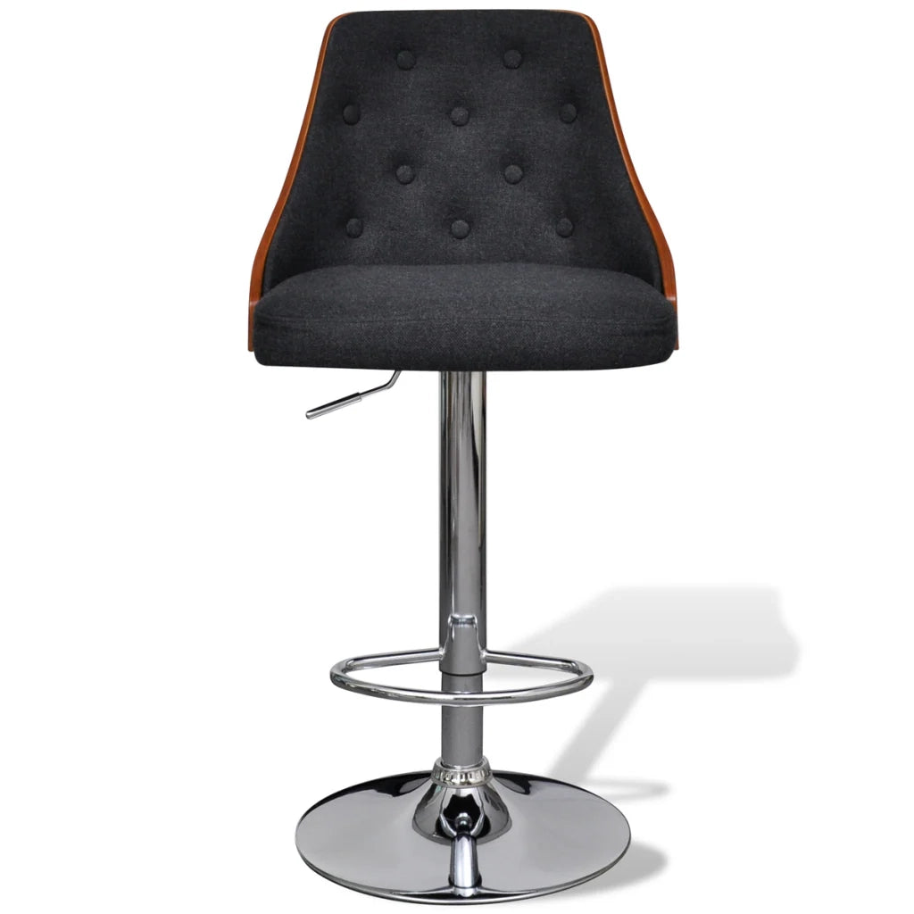 Set di 2 sgabelli da bar neri e legno design moderno 1202018