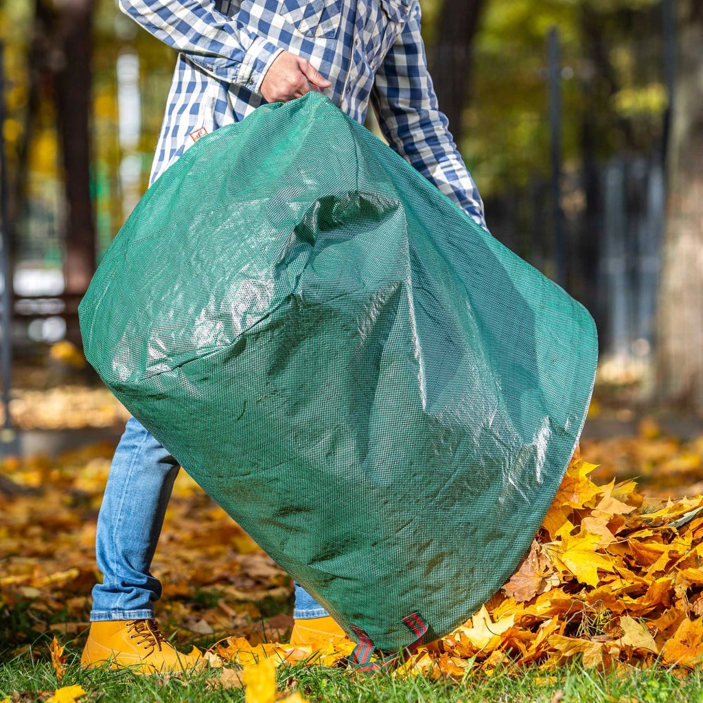 KADAX Sacchetto per foglie, rifiuti da giardino, erba, pieghevole, resistente, con maniglie, 270 L