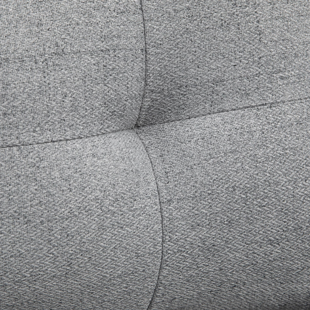 Poltrona Moderna in Tessuto con Seduta Imbottita e Gambe in Acciaio, 72x70x80 cm, Grigio