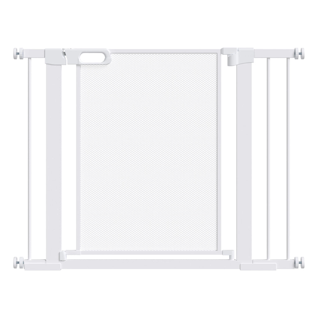 EasyComfort Cancellino per Cani Estensibile a Pressione con Chiusura Automatica per Spazi da 75-103cm, Bianco
