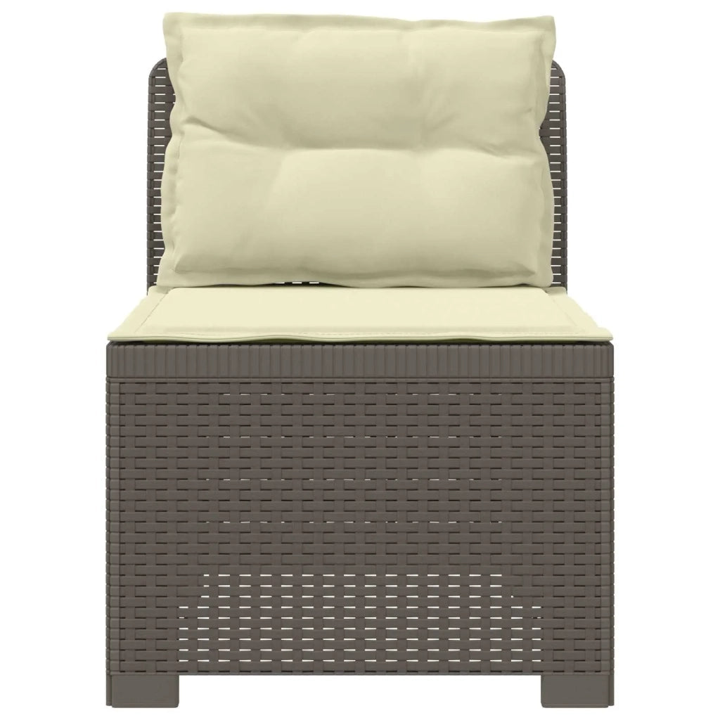 Divano da Giardino a 1 Posto con Cuscini Aspetto Rattan PP 8011808