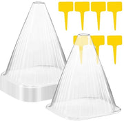 Confezione da 20 cappuccioli per piante, protezioni per piante con etichette per piante, cappuccioli per piante in plastica, orologi per piante, orologi per piante in plastica mini, cappuccioli per piante per la protezione dal gelo, 14 x 16 cm