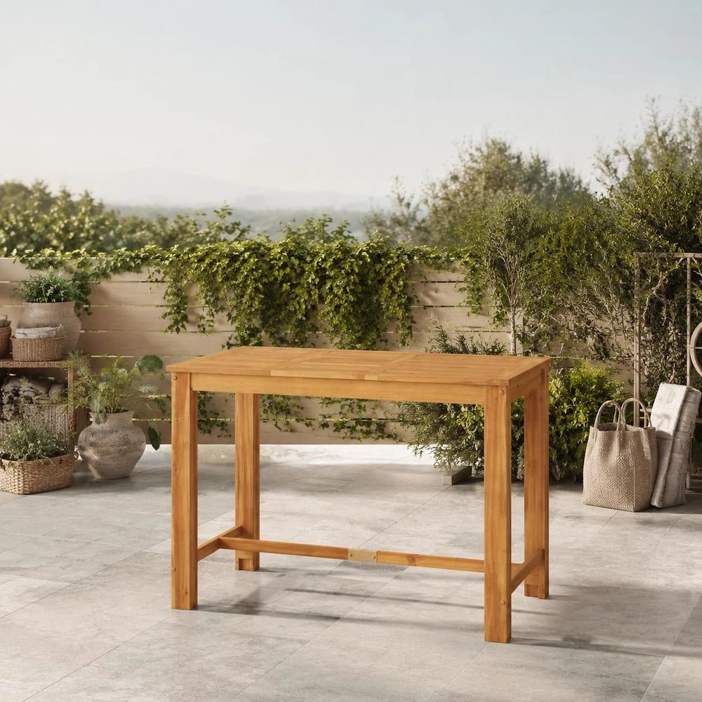 Garden Bar Table 120x60x105 Cm Solid Acacia Wood