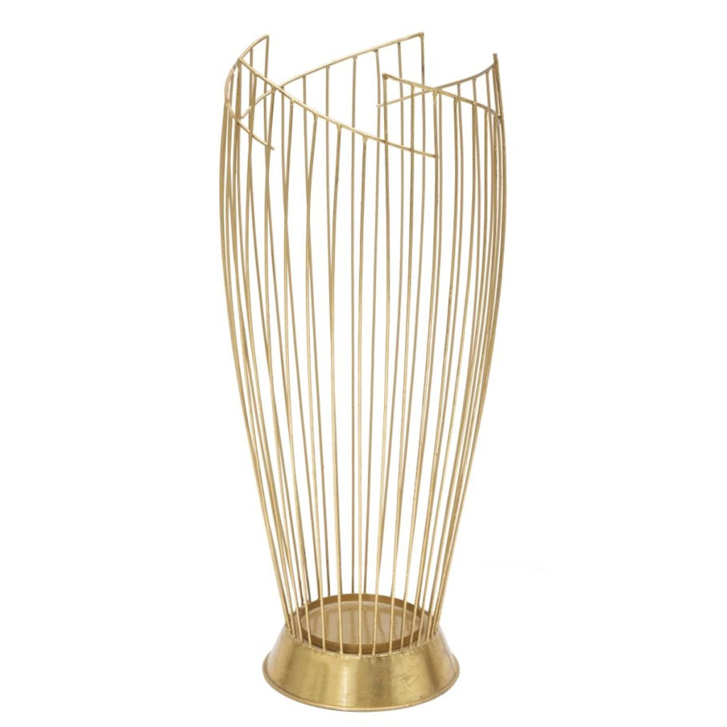 Porta Ombrelli VKH327, Oro, Metallo, 28x28x69 cm