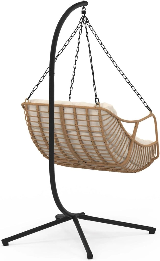 LOA reclinabile in Rattan Traforato con Cuscino Ecrù