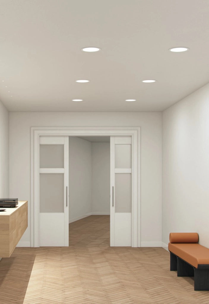 AIR Downlight LED da Incasso 22W Fascio 100º con Tecnologia Switch CCT Selezionabile 2700K 3200K 4000K Finitura Bianco Opaco Alta Efficienza