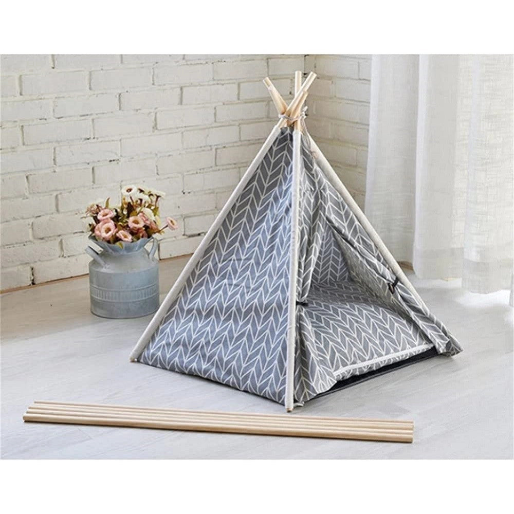 Trade Shop - Tenda Portatile Per Animali Domestici Cani Gatti Casa Teepee Lavabile 60x60x90cm -