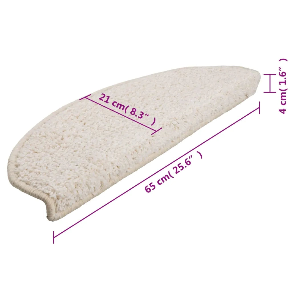 Tappetini per Scale 15 pz Bianchi 65x21x4 cm