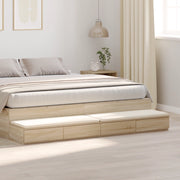 Cassetti per Letto  Rovere Sonoma 180x36,5x16,5 cm in Legno Ingegnerizzato