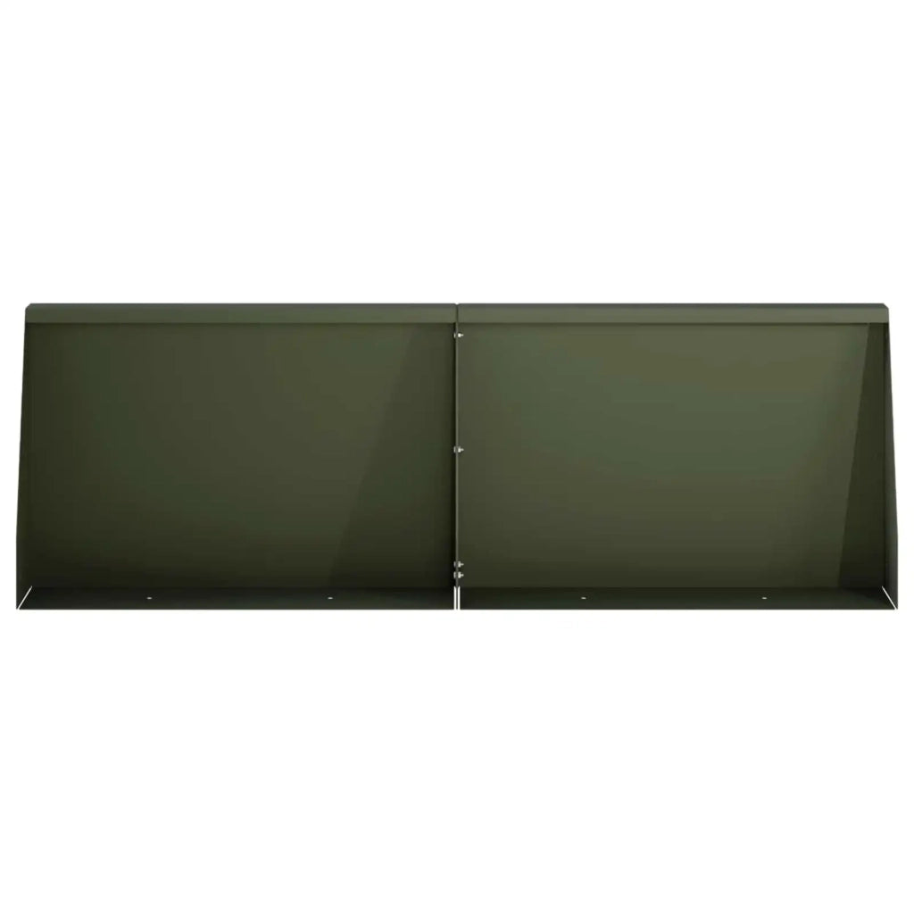 Muro di contenimento 4 pz 60 x 12 x 30 cm Acciaio Verde Oliva 3449075