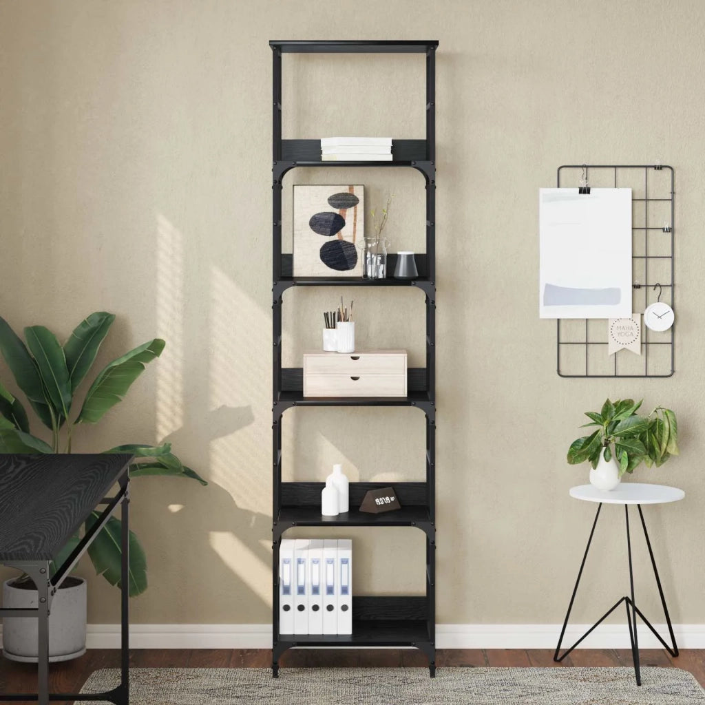 Libreria Rovere Nero 50 x 33 x 188,5 cm Legno multistrato 882759