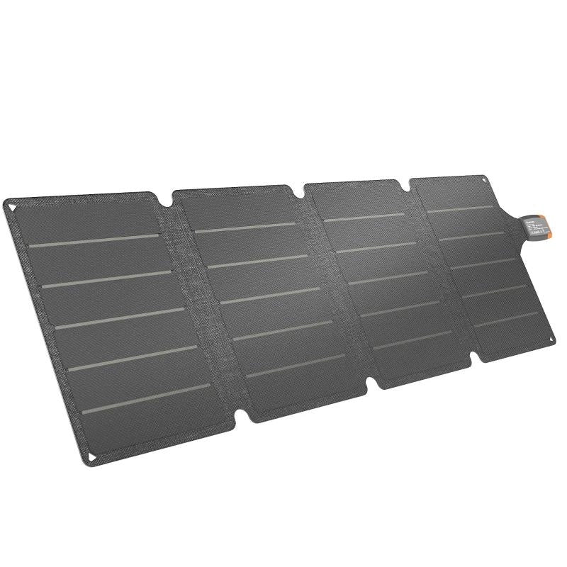 CARICABATTERIA SOLARE 36W PIEGHEVOLE CON ATTACCO TIPO-C, IMPERMEABILE IP67 IN ETFE, GRIGIO