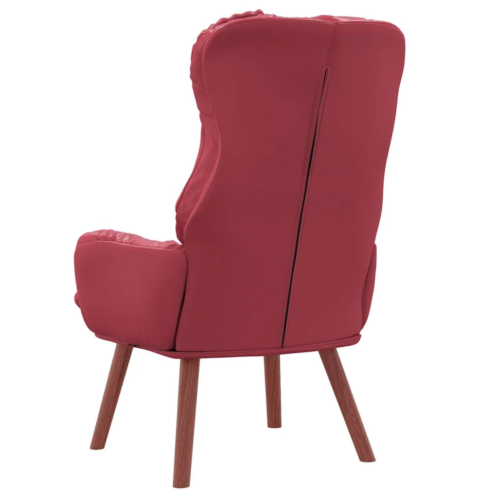 Divano Sedia-Poltrona Rosso Vino 69 x 74 x 93 cm Pelle Artificiale
