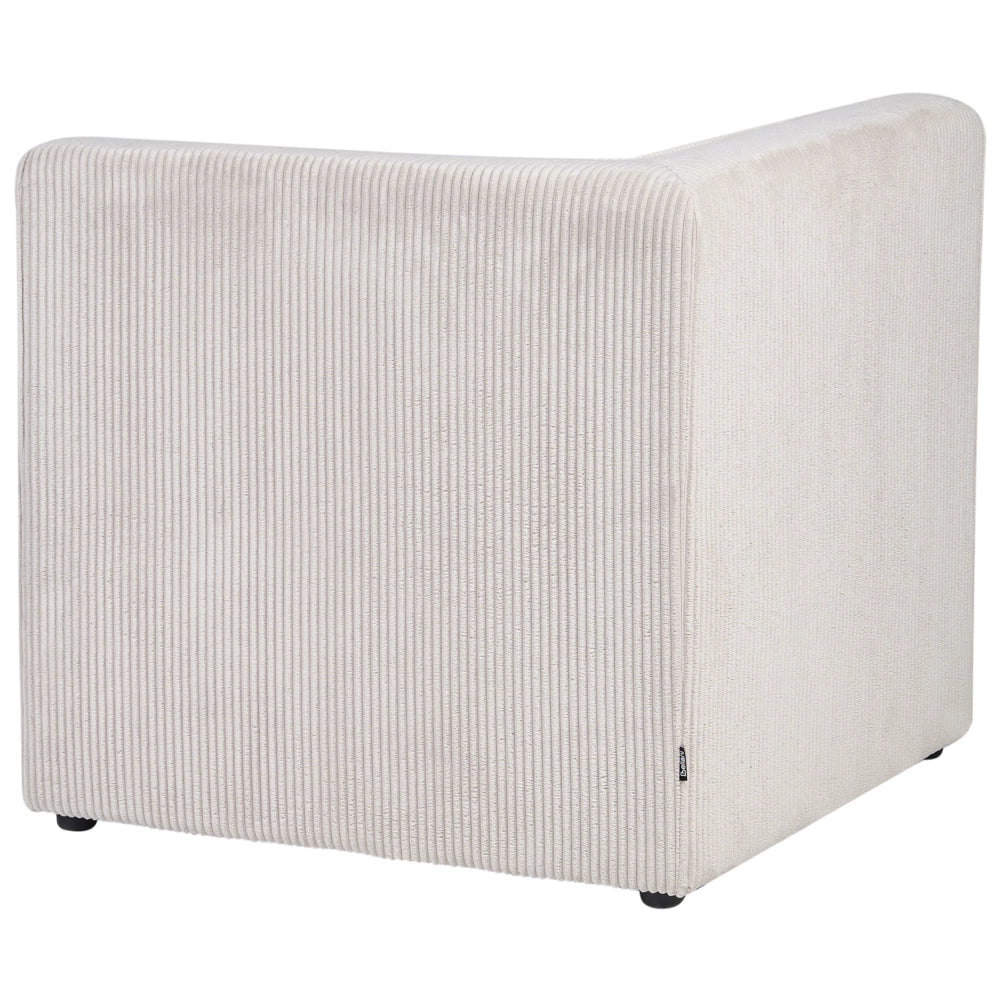 Divano modulare moderno a 3 posti in velluto a coste beige sporco stile classico salotto soggiorno