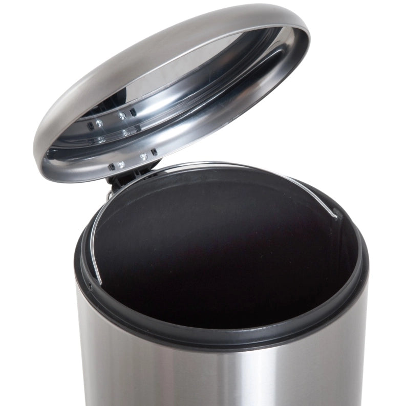 Cestino a pedale da 30 l in acciaio inox con secchio interno