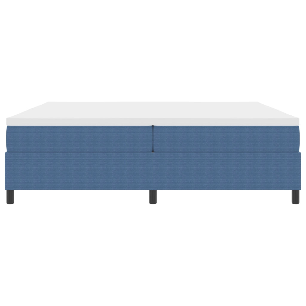 Letto con Box Spring Blu 200x200 cm Tessuto in Corduroy