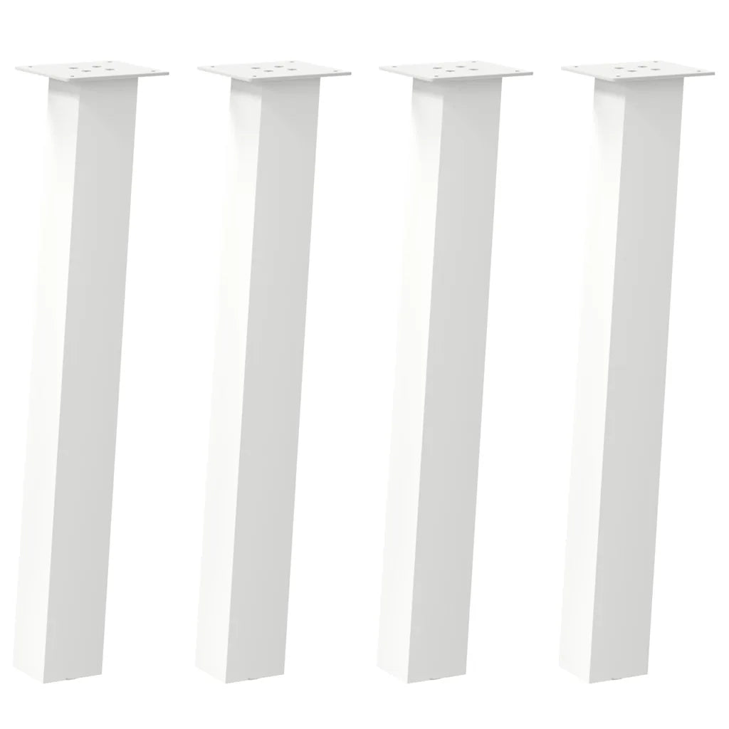 vidaXL Gambe per tavolo consolle 4 pz bianche 72 cm in acciaio