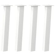 vidaXL Gambe per tavolo consolle 4 pz bianche 72 cm in acciaio