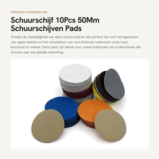 Dischi abrasivi 50mm - 10 pezzi - 800 giri - Antistatici - Impermeabili all'acqua - Adatti per uso umido/secco - Carta abrasiva