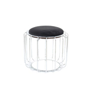 Tavolino e pouf trasformabile Comfortable 110 nero e argento