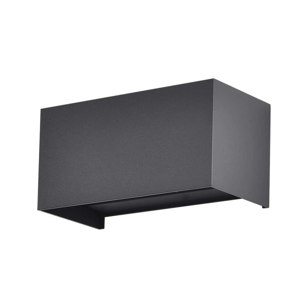 Lampada Applique LED Da Muro Rettangolare 24W 110LM/W con Doppio Fascio Luminoso Regolabile Colore Nero 4000K IP65