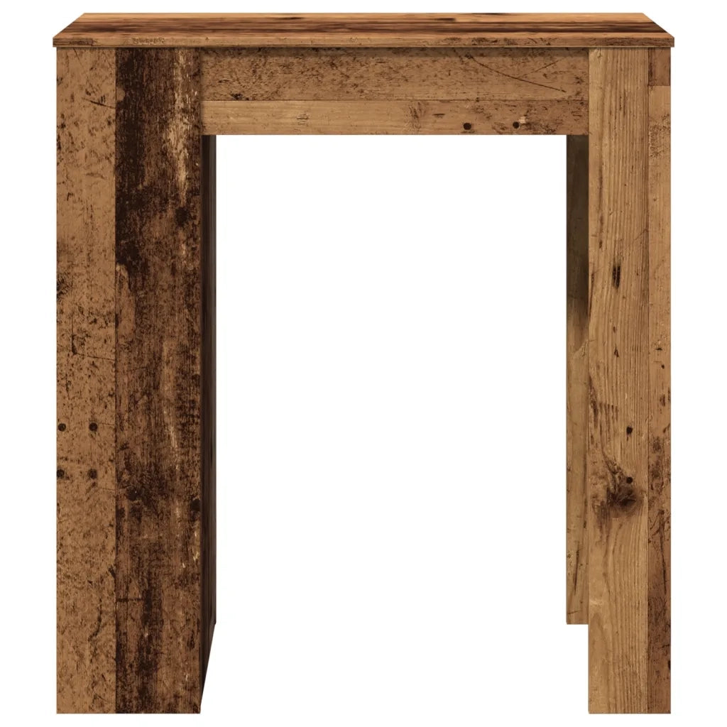 Tavolo Bar con Rastrelliera Antico 95x47x103,5 cm Multistrato 854389