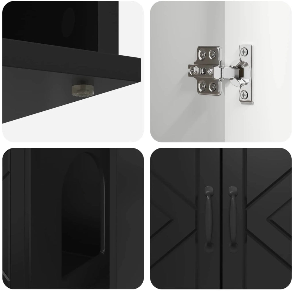 Casa per Gatti Nero 85 x 55 x 50 cm Legno multistrato