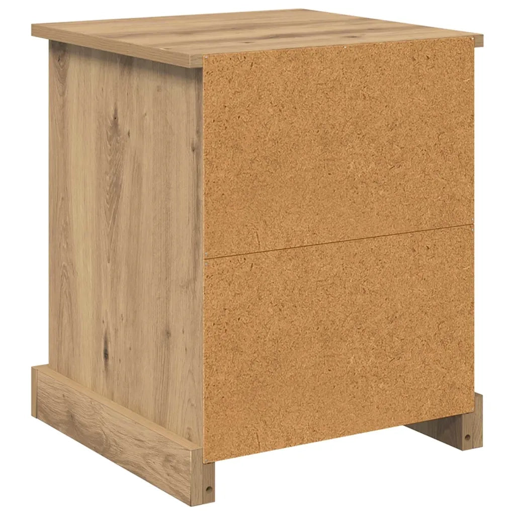 Comodino | Armadio da Notte | Mobiletto da notte Rovere artigianale 39 x 39 x 47.5 cm