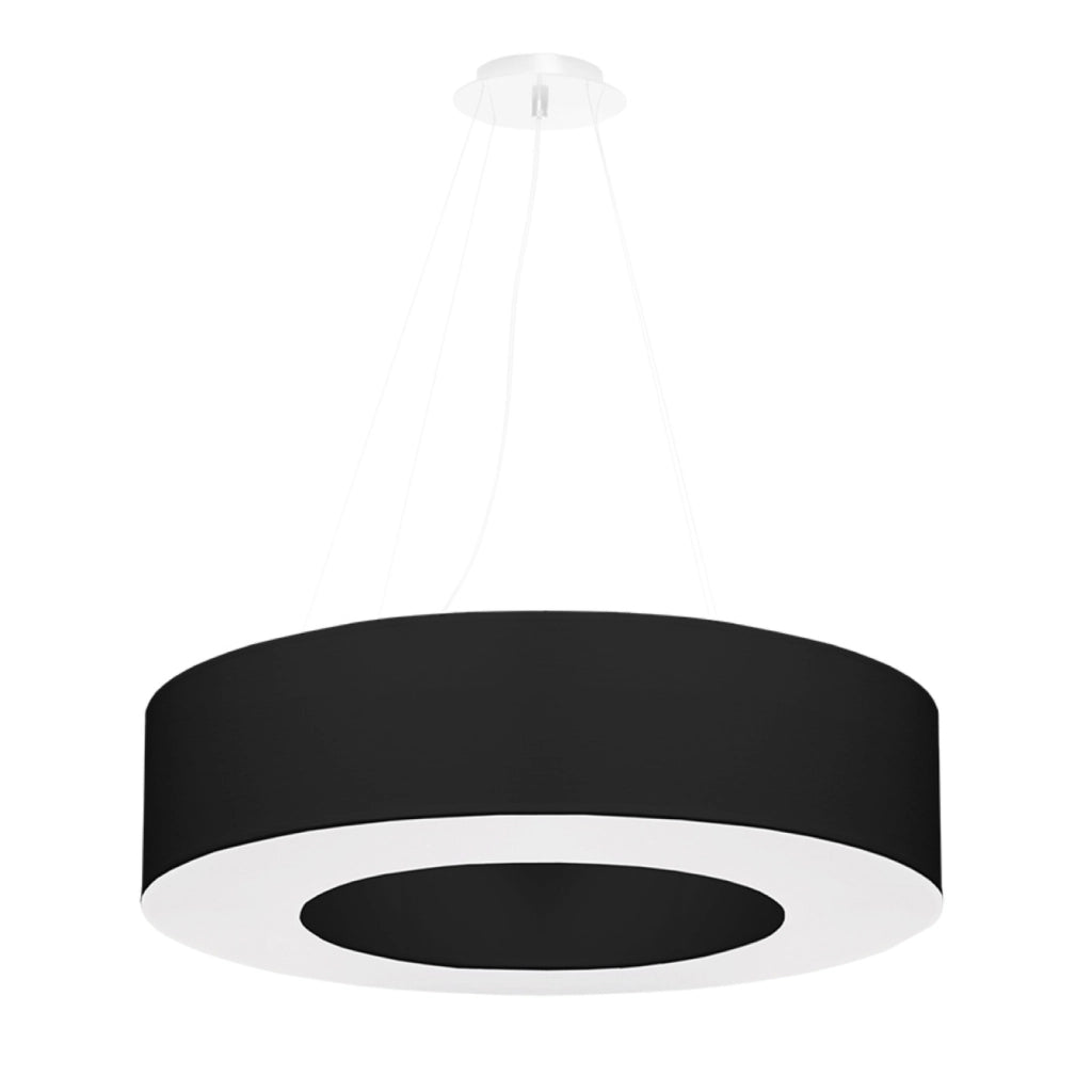 Lampadario Saturno 2BM Nero Rotondo 6x E27 LED Max 15W 70x112 cm