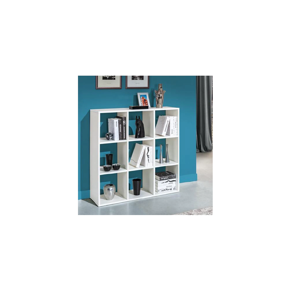 Libreria 9 vani a giorno bianco Hawai 106x32x106H