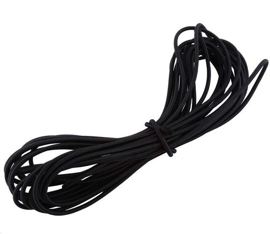 Corda elastica 4mm x 10 Metri - Corda bungee con gancio - Robusta e resistente - Leggera e duratura - Adatta per progetti artigianali - Idonea per campeggio
