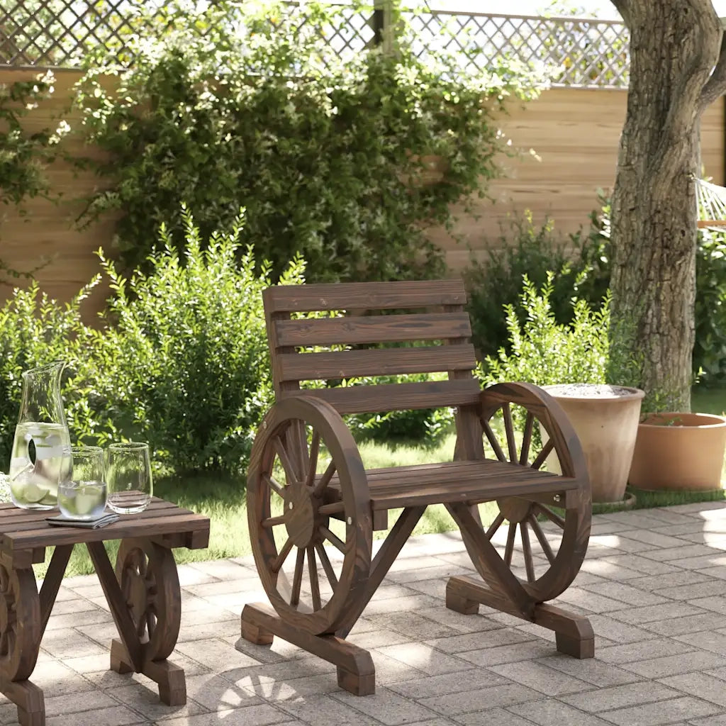 Sedia da patio-Sedia da Giardino 58x58x78,5 cm in Legno Massello di Abete 603517