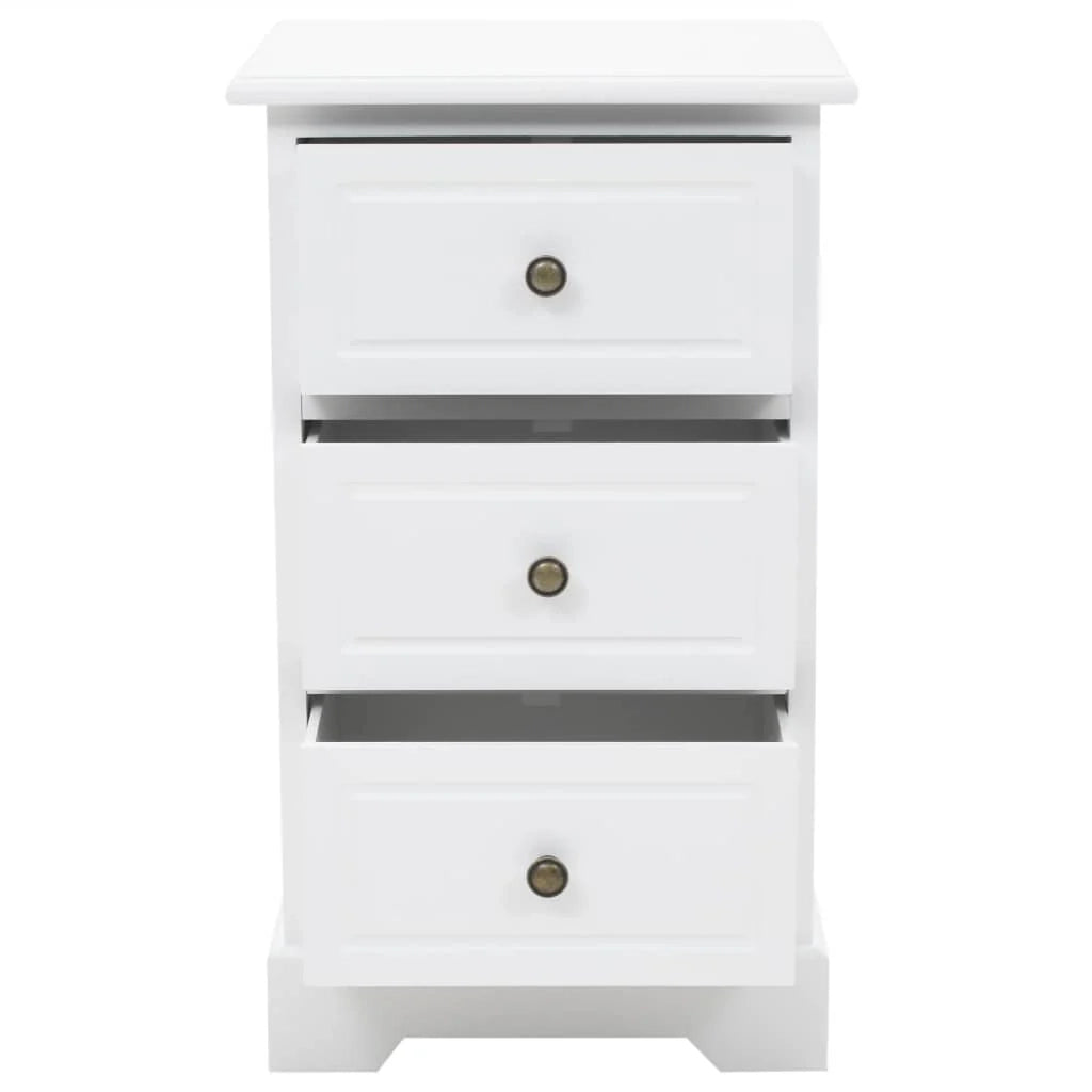 Comodino cassettiera mobile per camera da letto MDF e legno di pino 35 x 32 x 59 cm 1402106