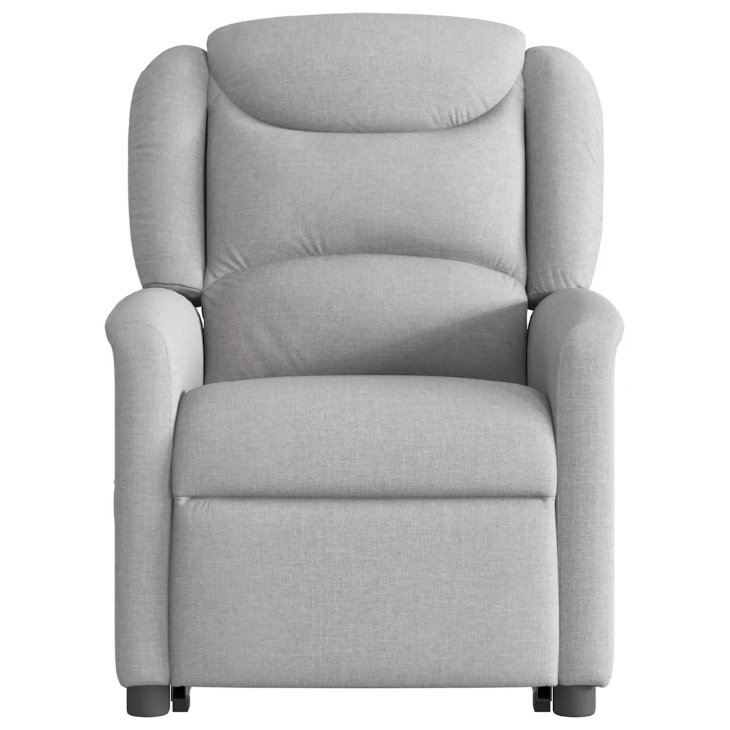 Poltrona Alzapersona Reclinabile Grigio Nuvola in Tessuto 3303203