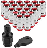Lug Wiel Noten e Schroeffen per Ruote - Rosso - 60 Gradi - M12 x P1.5